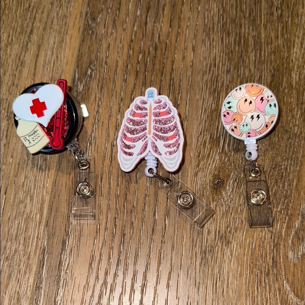Set of Three Fun Badge Reels